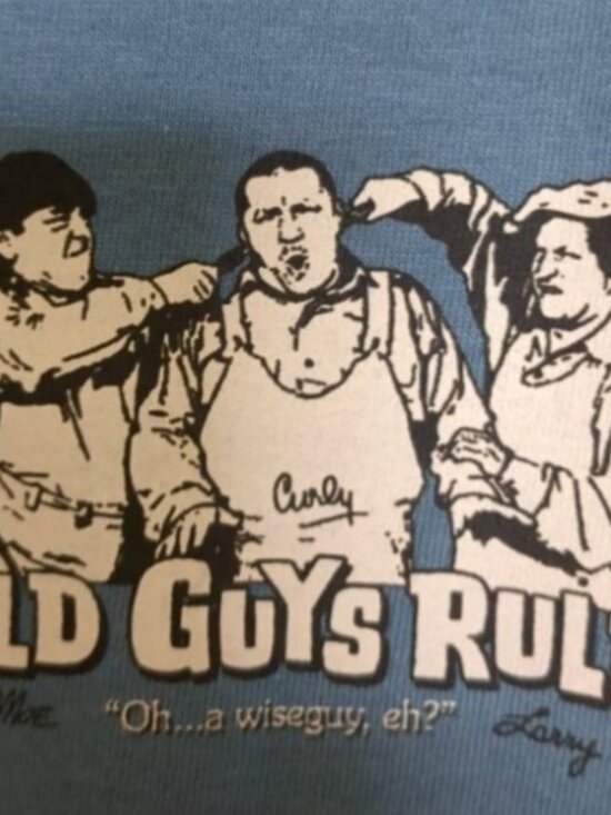 Old Guys Rule Other - Vintage Old Guys Rule Three Stooges Short Sleeve Tee Shirt
